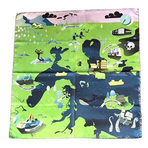 NWT LUSH Kitchen Exclusive Ltd Ed October 2023 Silky Treasure Map Knot Wrap